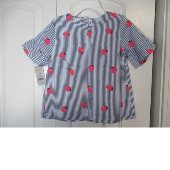 NWT Carters blue and white stripe strawberry shirt - Picture 2 of 3